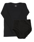 Long Sleeve Twin Set ~ Black Bamboo