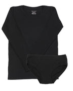 Long Sleeve Twin Set ~ Black Bamboo