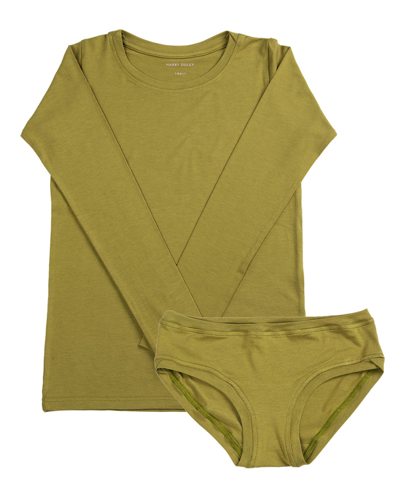 Long Sleeve Twin Set ~ Olive