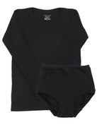 Long Sleeve Twin Set ~ Black Bamboo