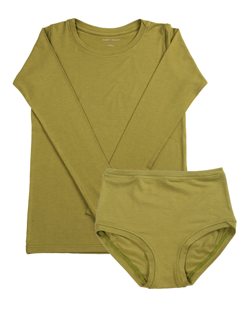 Long Sleeve Twin Set ~ Olive