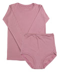 T-shirt à manches longues superposé – Rose poudré