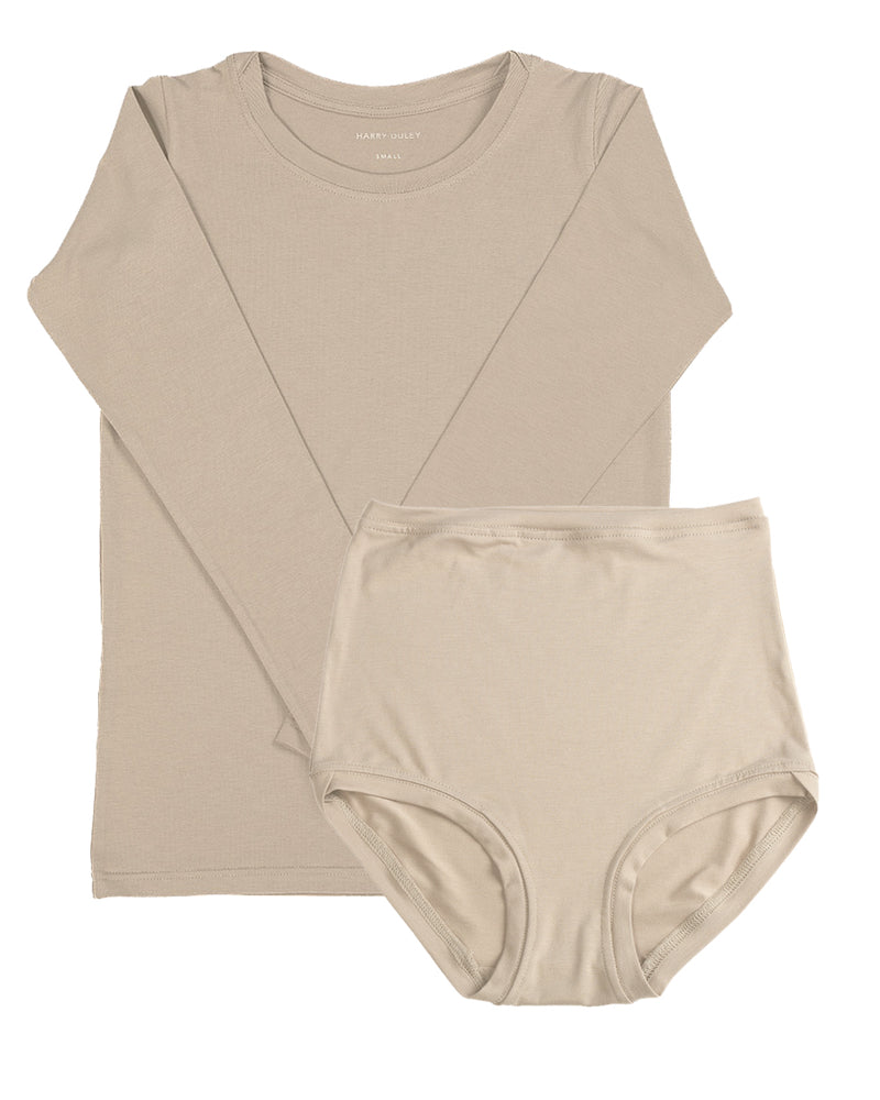 Long Sleeve Twin Set ~ Sand