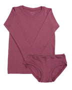 T-shirt à manches longues superposé – Rose poudré