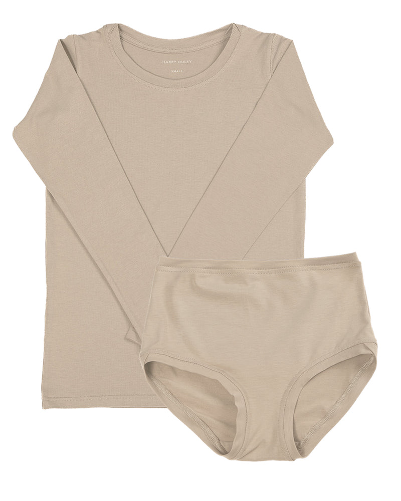 Long Sleeve Twin Set ~ Sand