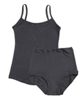 Strappy Vest Twin Set ~ Charcoal