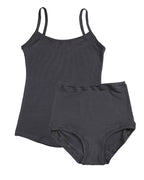 Strappy Vest Twin Set ~ Charcoal