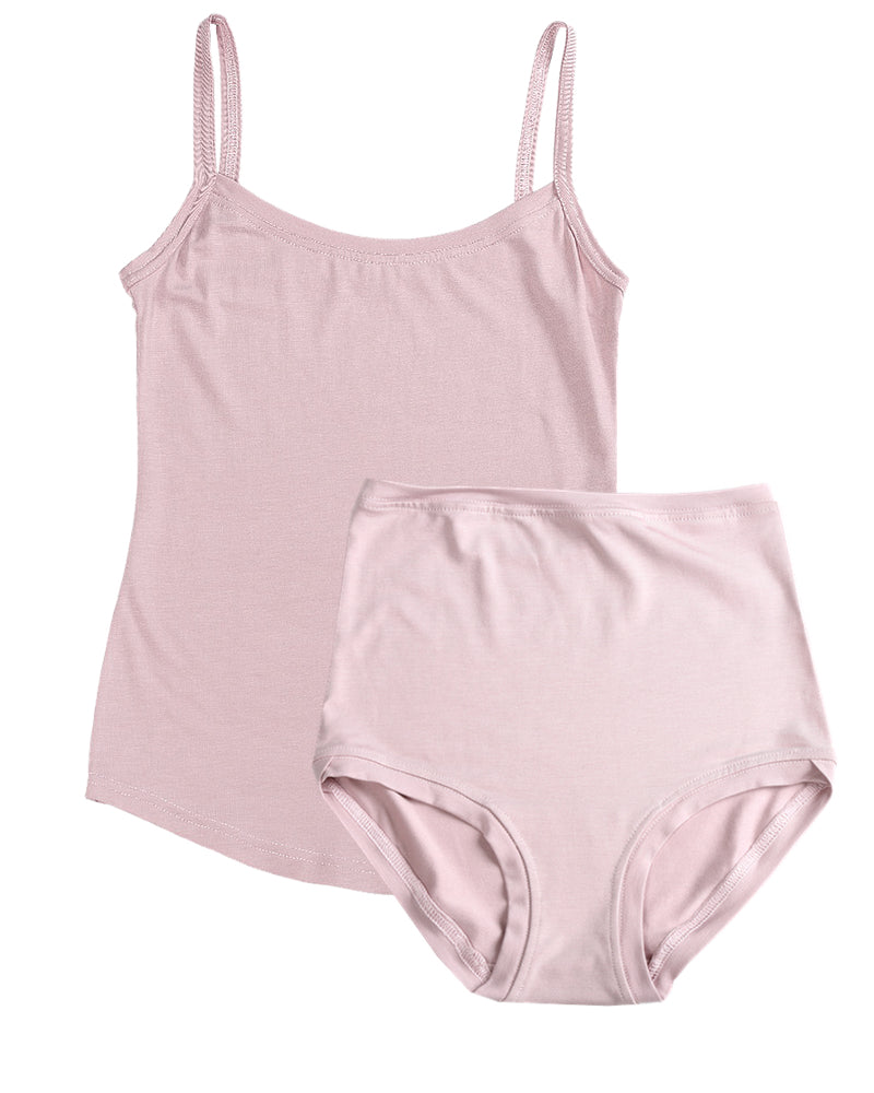Strappy Vest Twin Set ~ Dusty Pink