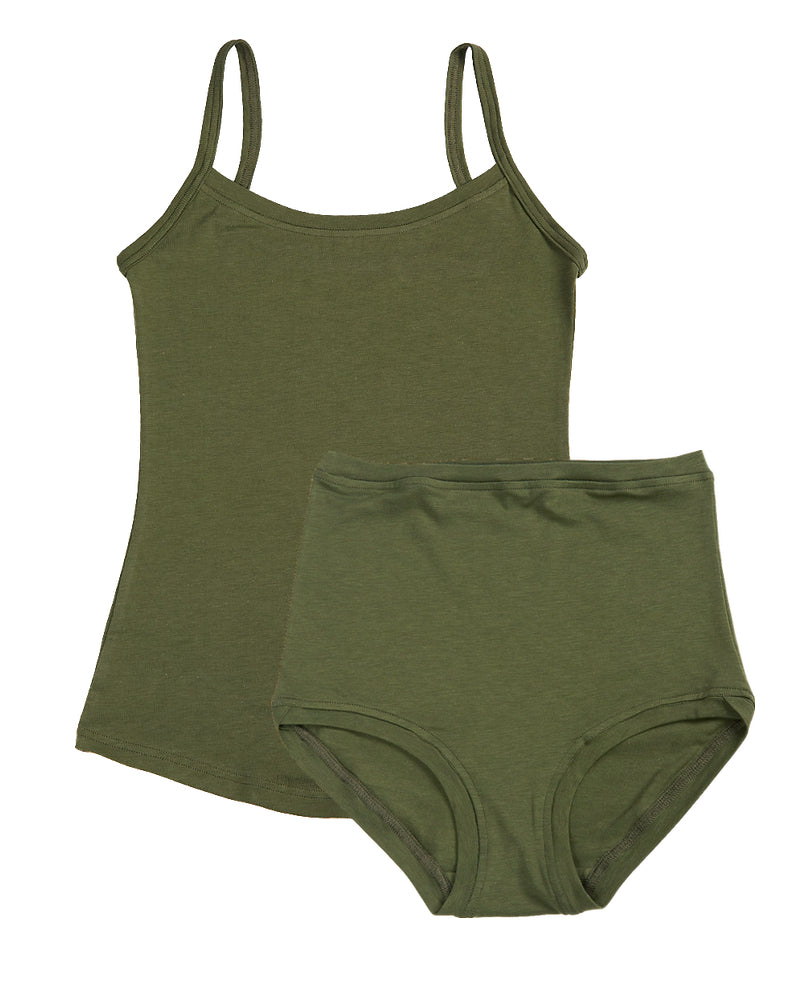 Strappy Vest Twin Set ~ Khaki
