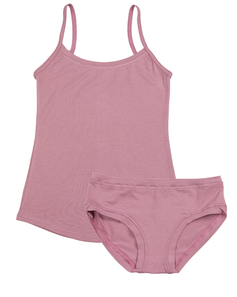 Strappy Vest Twin Set ~ Antique Pink