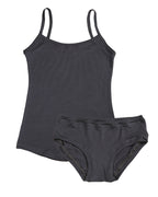 Strappy Vest Twin Set ~ Charcoal