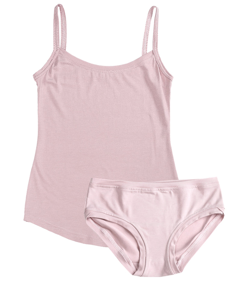 Strappy Vest Twin Set ~ Dusty Pink