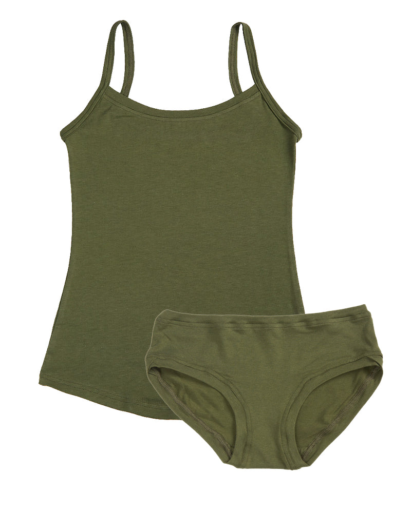 Strappy Vest Twin Set ~ Khaki