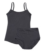 Strappy Vest Twin Set ~ Charcoal