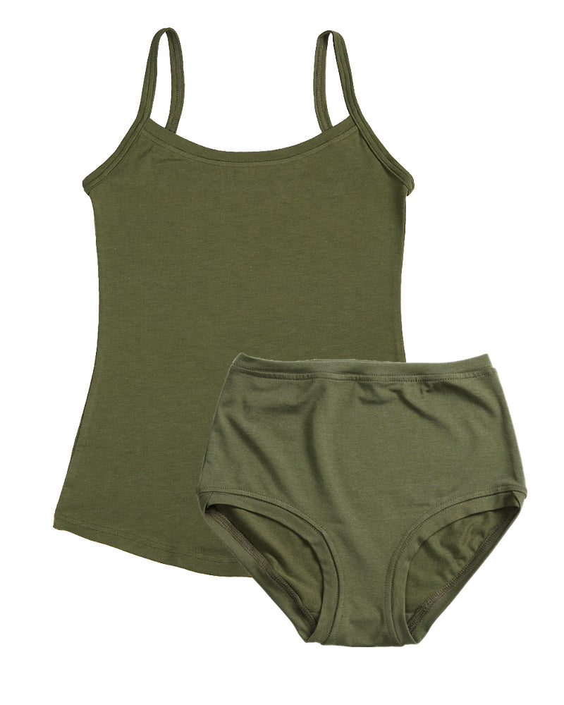 Strappy Vest Twin Set ~ Khaki