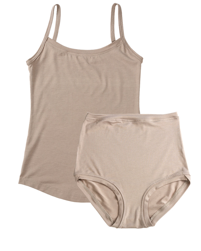 Strappy Vest Twin Set ~ Stone