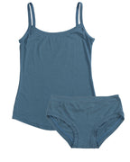 Strappy Vest Twin Set ~ Steel Blue