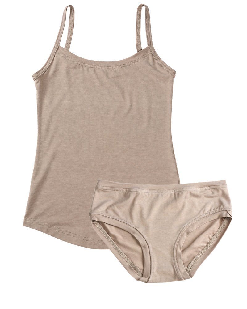 Strappy Vest Twin Set ~ Stone