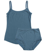Strappy Vest Twin Set ~ Steel Blue