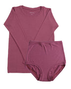 T-shirt à manches longues superposé – Rose poudré