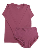 T-shirt à manches longues superposé – Rose poudré