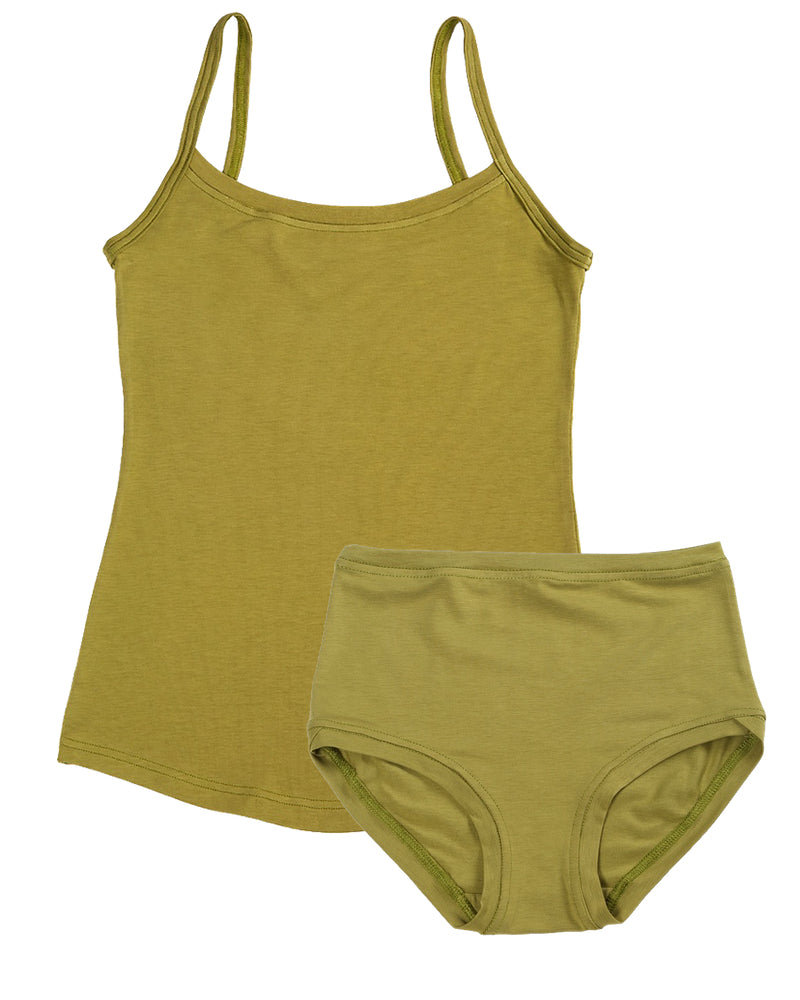 Strappy Vest Twin Set ~ Olive