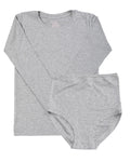 Long Sleeve Twin Set ~ Marl Grey