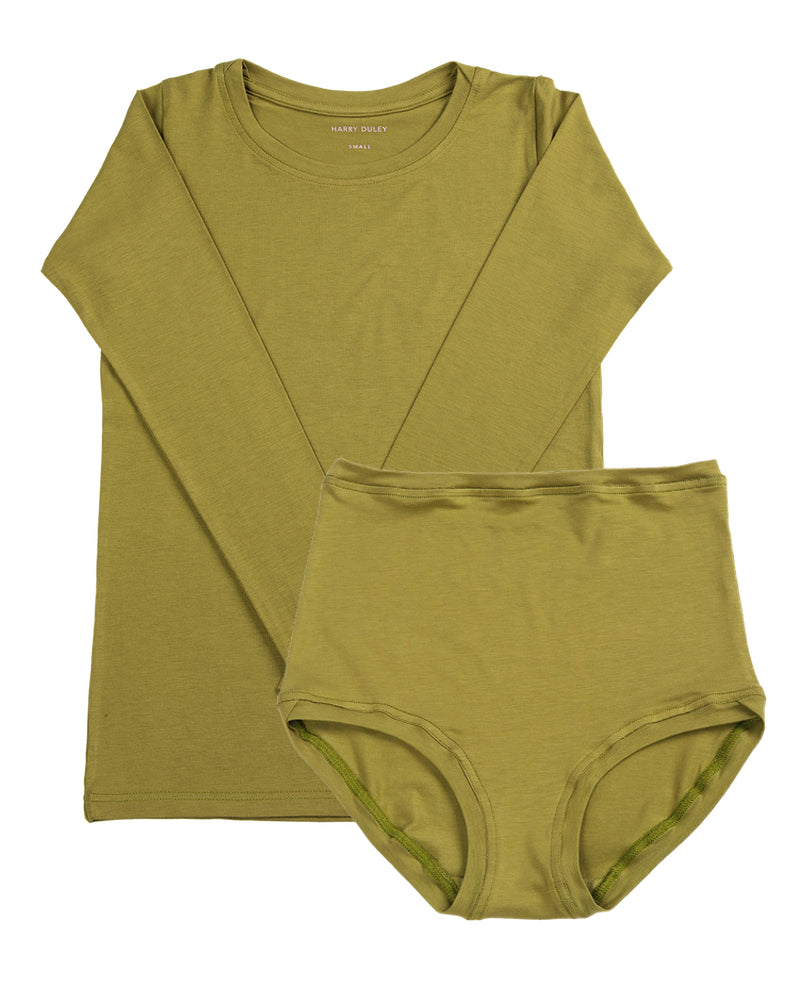 Long Sleeve Twin Set ~ Olive