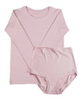 T-shirt à manches longues superposé – Rose poudré