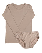 T-shirt à manches longues superposé – Rose poudré