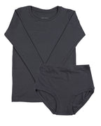Long Sleeve Twin Set ~ Charcoal