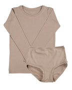 T-shirt à manches longues superposé – Rose poudré