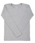 T-shirt à manches longues superposé – Gris chiné