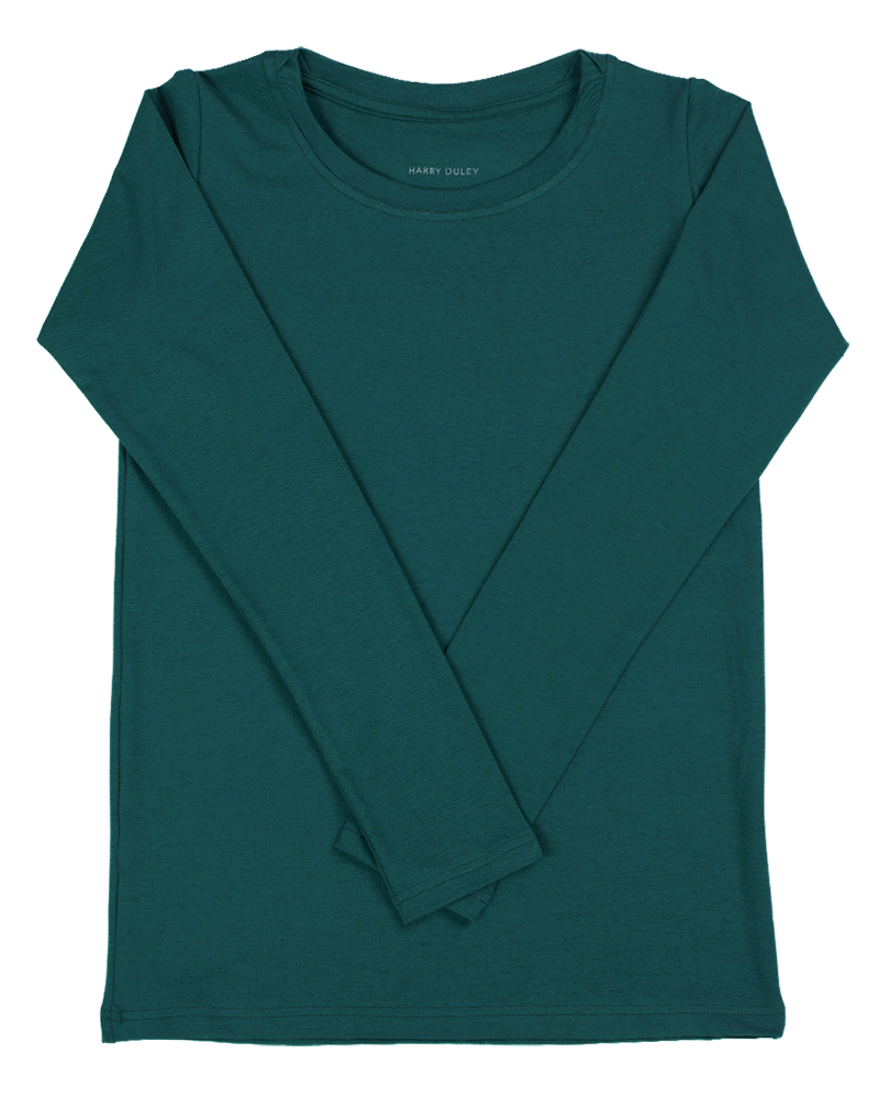 T-shirt à manches longues superposé – Gris chiné
